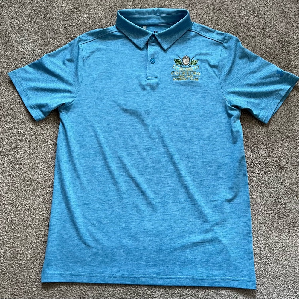 NWT Under Armour Unisex Cochecho Country Club 100 Years Short Sleeve Polo Size L